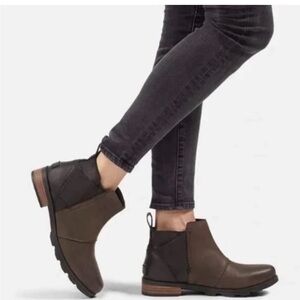 Sorel Brown Emilie Chelsea Ankle Boots